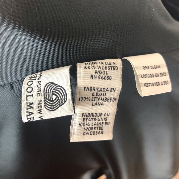 Jones New York Country Pea Coat Navy Blue Size P - Picture 7 of 8